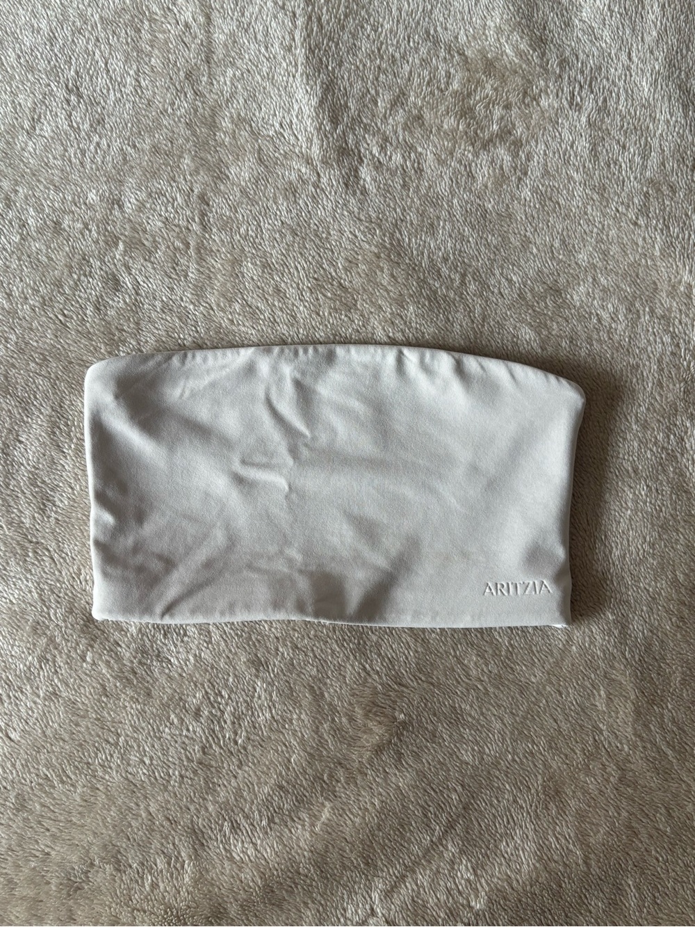 Aritzia Cream Bandeau Top